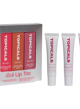 Topicals光泽有色护唇膏套装Slick Salve保湿滋润护唇霜3*15ml