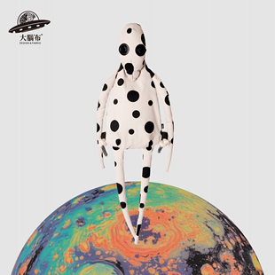 新年礼物原创外星人丑萌波点黑白双肩包搞怪音乐节可爱潮学生背包