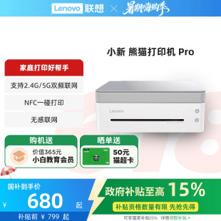 小型家用学习办公打印复印扫描远程打印机联想打印机 政府补贴15% 联想黑白激光打印机小新熊猫Pro 大象