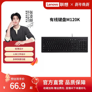 联想大红点M120K有线键盘台式 笔记本电脑商务办公家用通用键盘