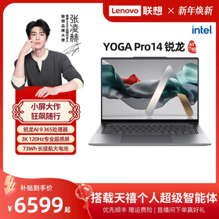 Pro14 AI元 14.5英寸3K屏轻薄本笔记本电脑 轻奢本 高端商务办公笔记本电脑 365 联想YOGA 启锐龙AI