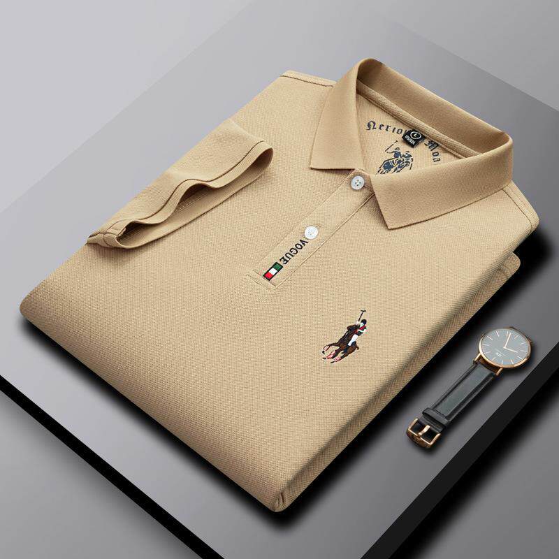 保罗正品夏季男士短袖t恤纯棉保罗高端刺绣翻领Polo衫外贸重磅半