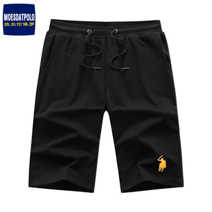 保罗正品 男夏季 宽松直筒松紧腰五分裤 MOESDATPOLO运动休闲短裤