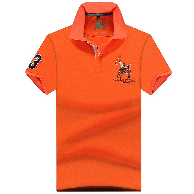 保罗正品高端保罗T恤男士POLO衫夏季短袖翻领大码宽松马标刺绣体