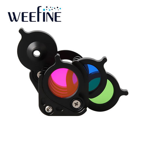 WEEFINE WFA62 SF1200潜水手电水下拍照摄影红绿蓝三色滤镜组套装