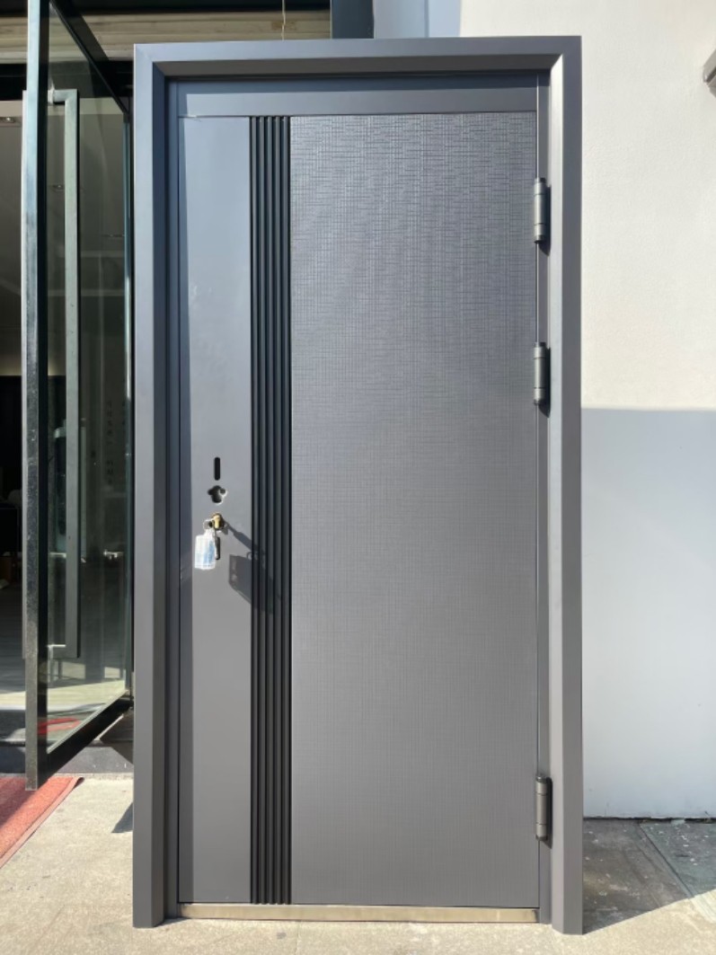 加高门头进户门甲级防盗门单门子母门宁波防盗门包安装指纹锁