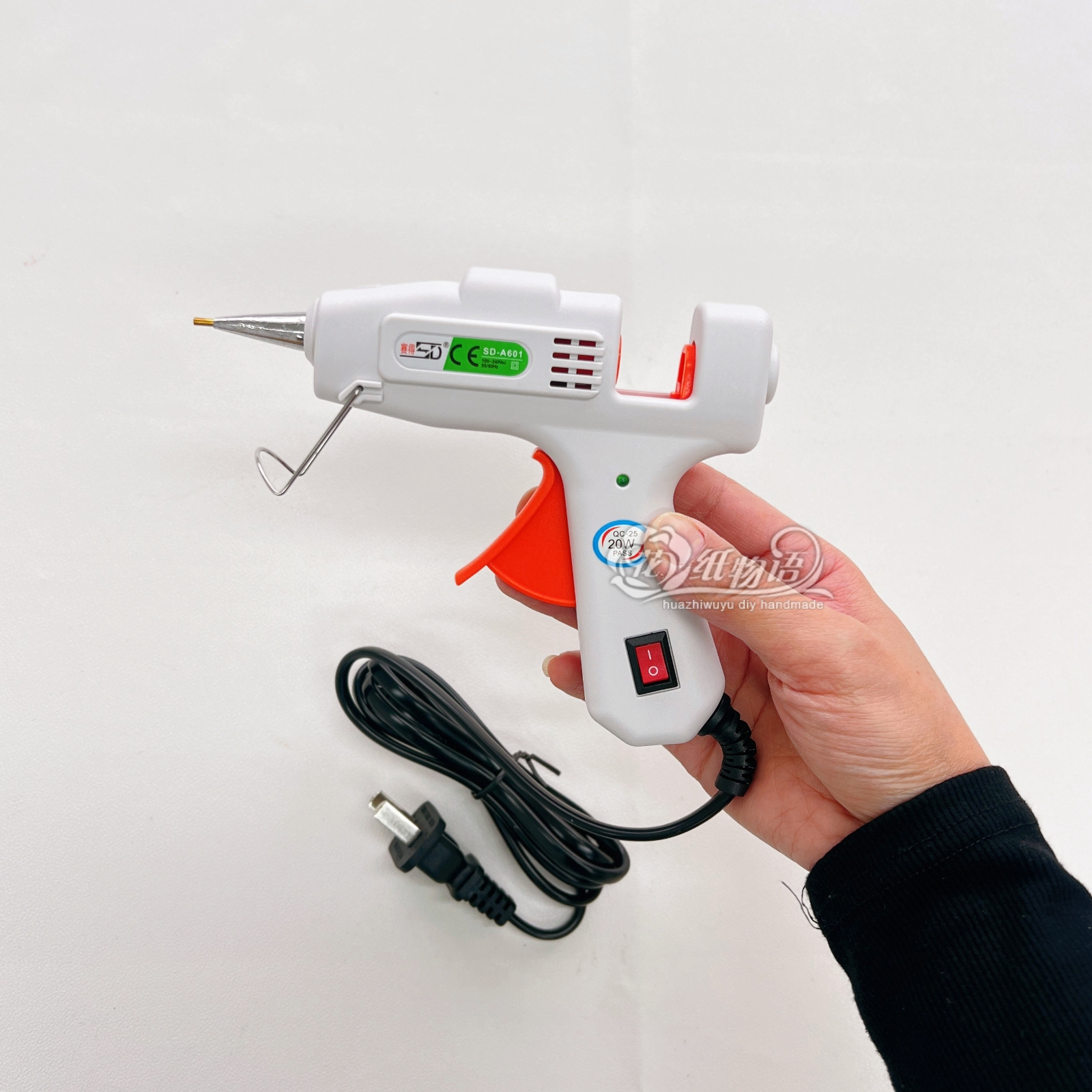 细嘴胶枪热熔胶棒DIY手工20W适配7mm胶棒大型花粘贴工具