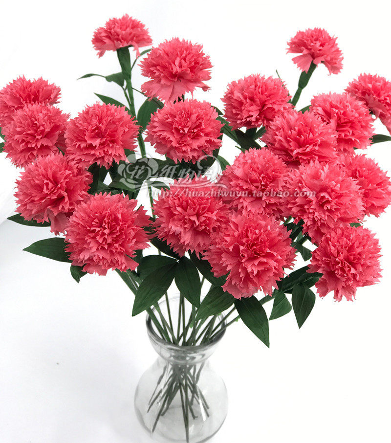 【包邮】康乃馨纸藤花diy手工材料纸花材料包/套装母亲教师节30朵