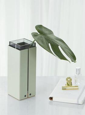 StudioFH/camino/Santa高花瓶/实木金属玻璃/设计感