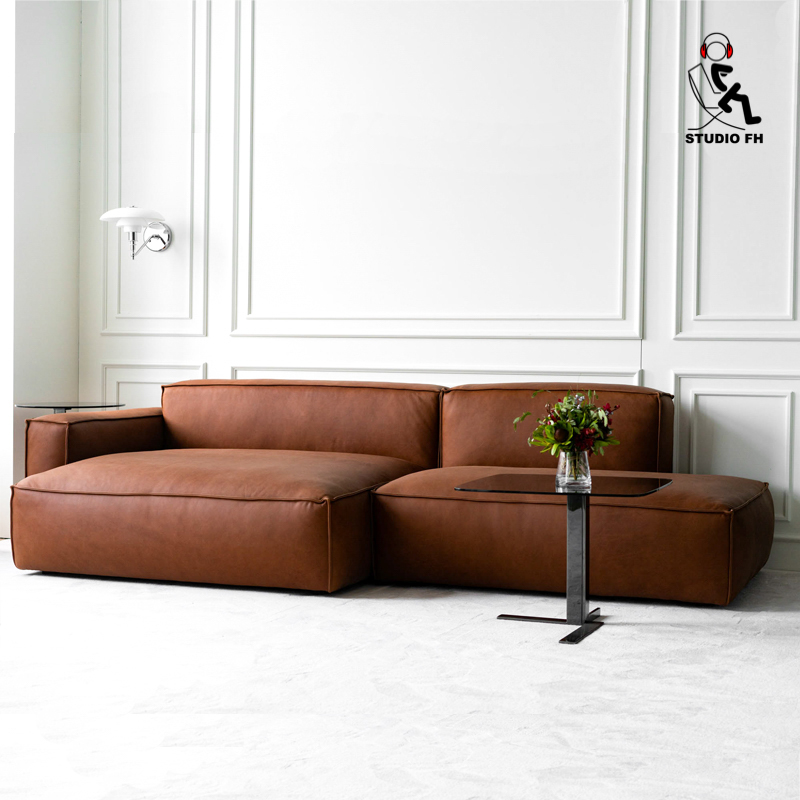 STUDIOFH真皮沙发北欧