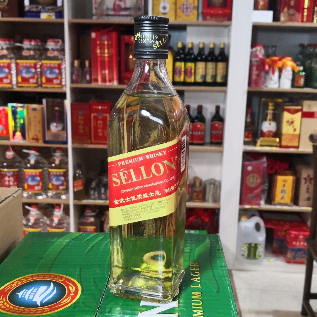青岛金武士优质威士忌40度500ml诗朗洋酒夜场基酒调配