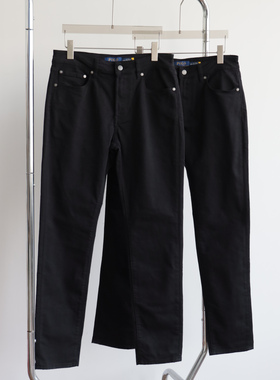 RL秋季小马哥拉夫阿美咔叽锥型黑色牛仔裤男士休闲商务长裤nzk237