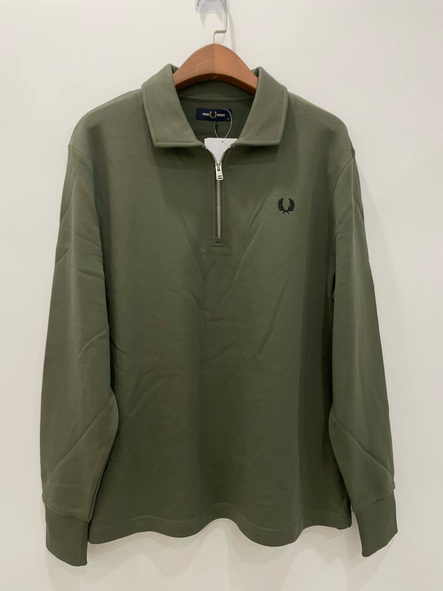 FP阿美咔叽机车麦穗秋季长袖半拉链套头卫衣男禾穗印花