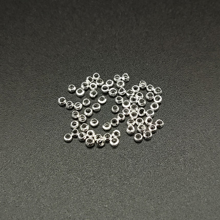 包扣定位珠铜质绳线接头收尾固定圆珠diy手链项链隔离珠2.0mm2.5m