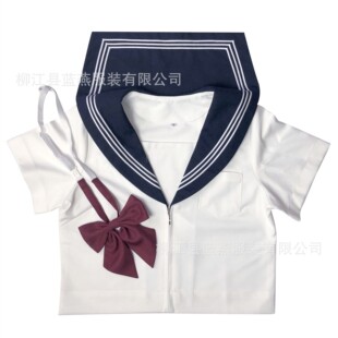 日系JK制服短袖白色水手领学生校服套装校园风学院风