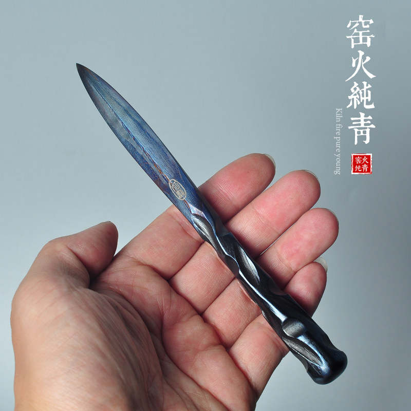 龙泉江龙手工黑茶普洱茶专用撬茶刀非大马士革茶刀茶针撬茶砖工具