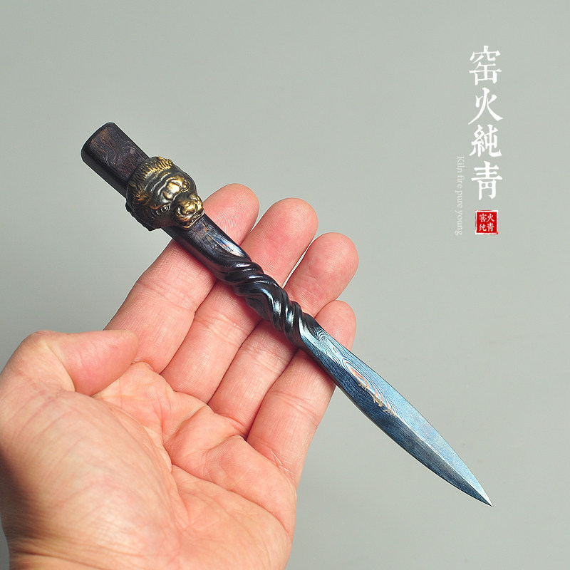 查长伟手工虎头茶刀百炼钢撬茶器
