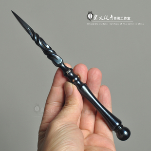 龙泉江龙茶刀黑茶普洱茶刀茶针撬茶饼开茶砖工具 非瑞粉大马士革