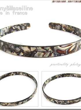 商城新品 法国贝壳花纹手工细发箍M0228拉直不断13色 产品保障