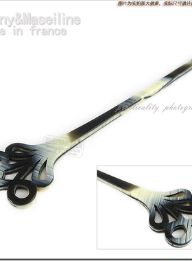 促销价！法国Maseiline天然贝壳花纹纯手工发棒，发簪M0350