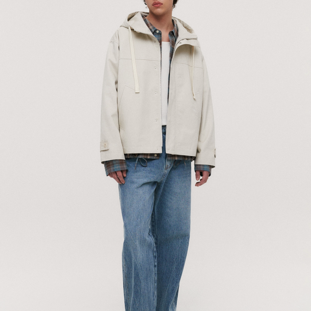 atagawa男士连帽夹克外套休闲宽松简约现代风春秋薄款