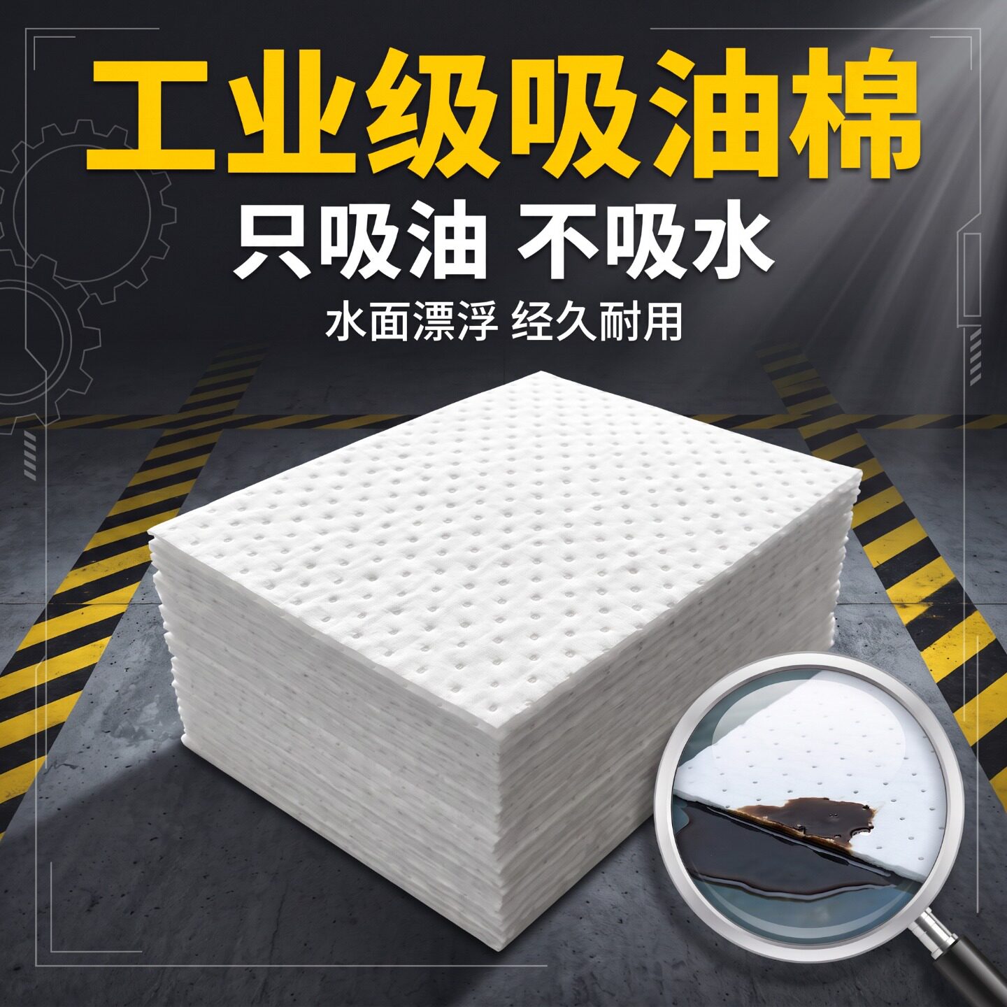 复合压点吸油棉片PP12船用加油站图片