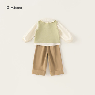 女童春春秋套装 马甲三件套女宝宝春装 新款 套装 衣服 儿童裤 YAYA童装