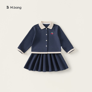 新款 春季 女宝宝翻领外套洋气半身裙两件套 女童套装 YAYA童装