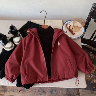 木野冬季三防棉服湖州织里童装男童韩版加厚连帽外套儿童保暖服饰