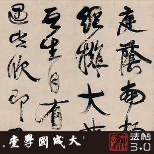 康有为庭荫南柯诗 真正1:1专业超清复制中国书法行书字帖临摹绢轴