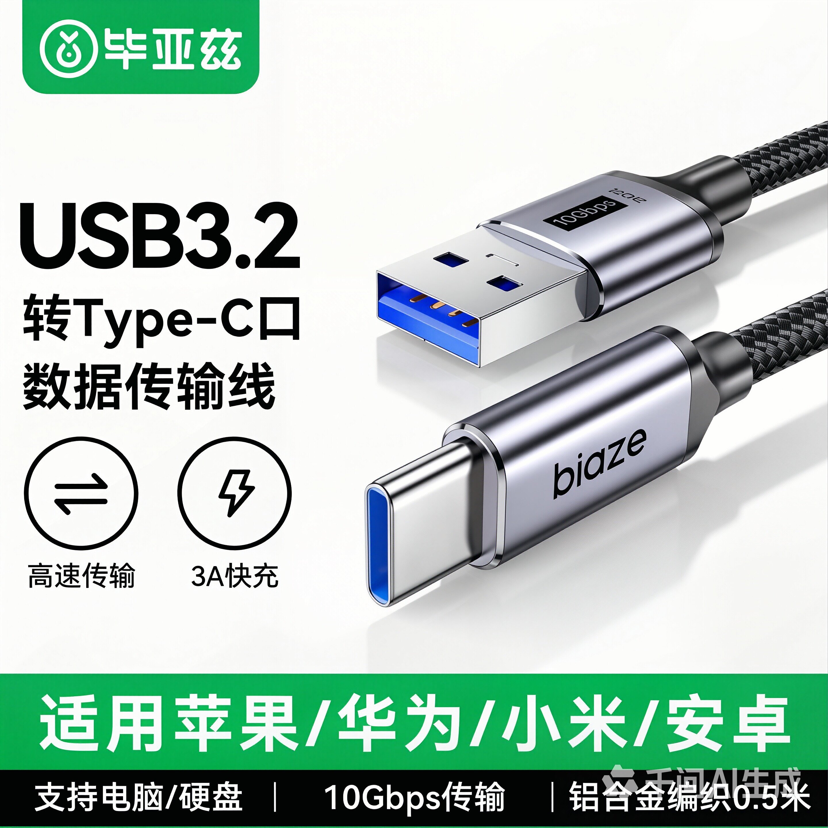 毕亚兹Type-cB3.2数据线