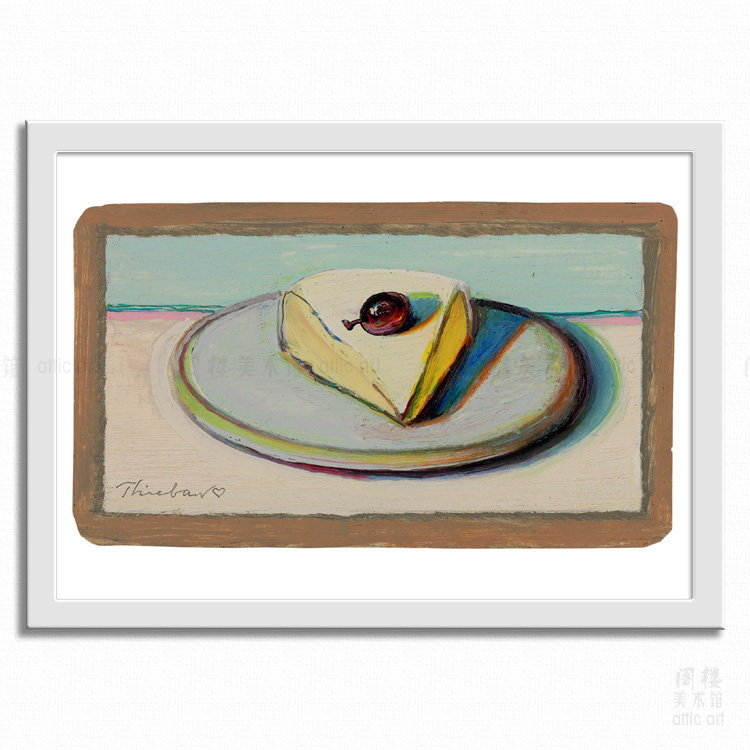樱桃乳酪 wayne thiebaud 第伯波普装饰画酒吧饼屋甜品蛋糕商店