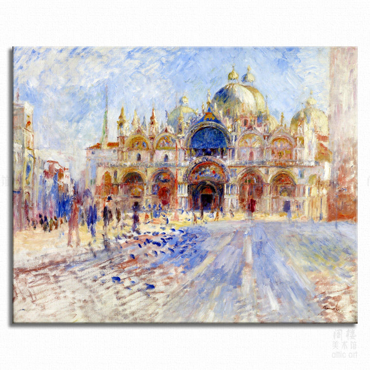 威尼斯圣保罗广场 renoir 雷诺阿艺术装饰画客厅书房卧室