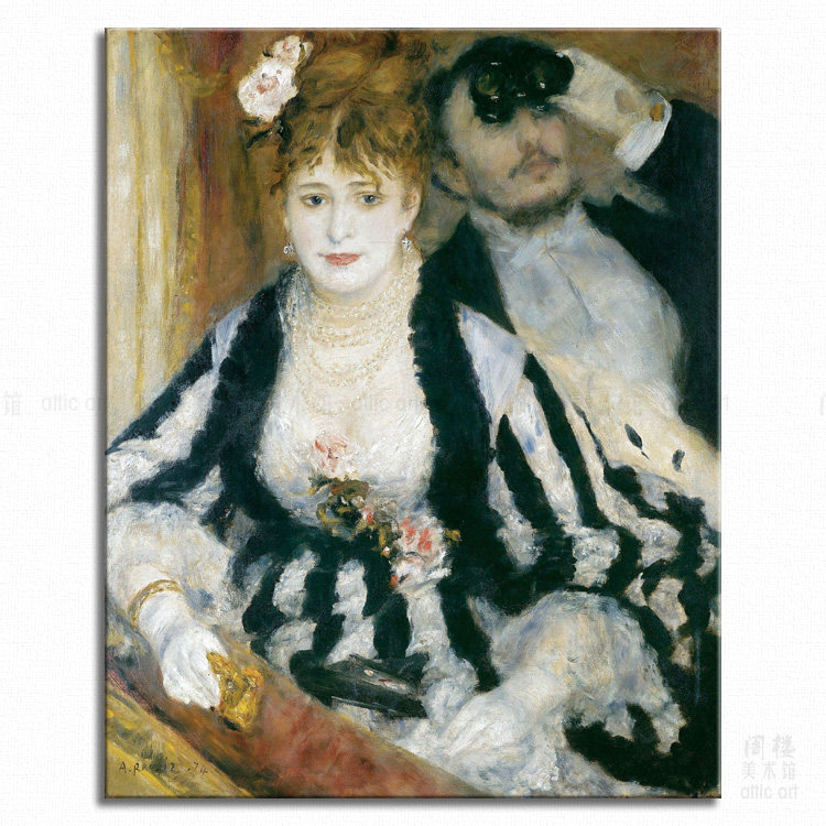 包厢 renoir 雷诺阿 装饰画印象派艺术家居客厅书房卧室酒吧餐厅