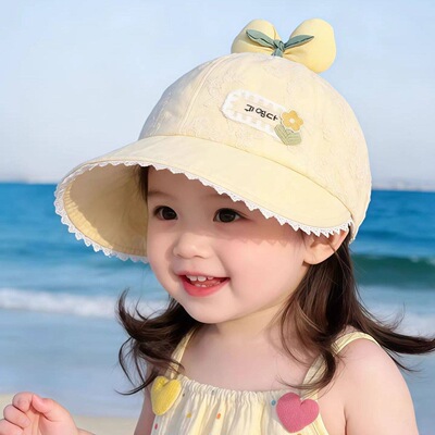 女宝宝夏季防晒大檐可爱鸭舌帽