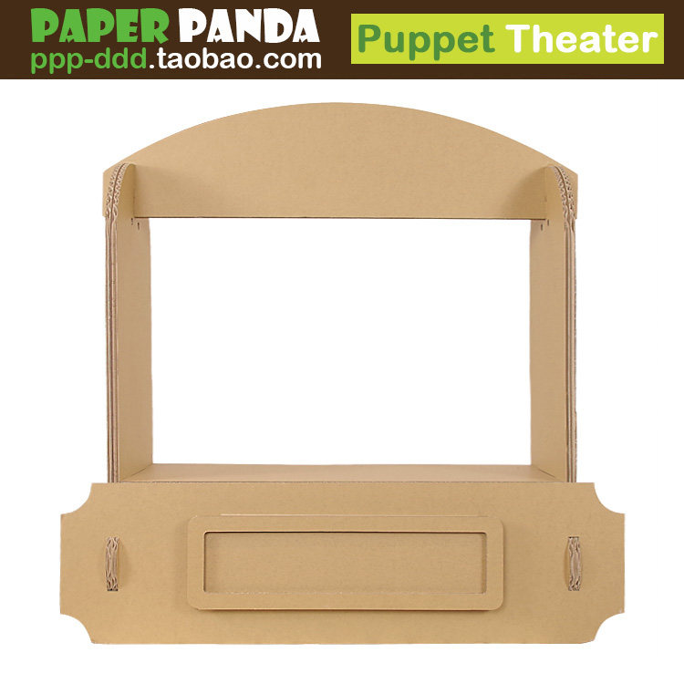 PAPER PANDA 幼儿园儿童手偶剧场指偶木偶剧舞台玩偶过家家纸玩具