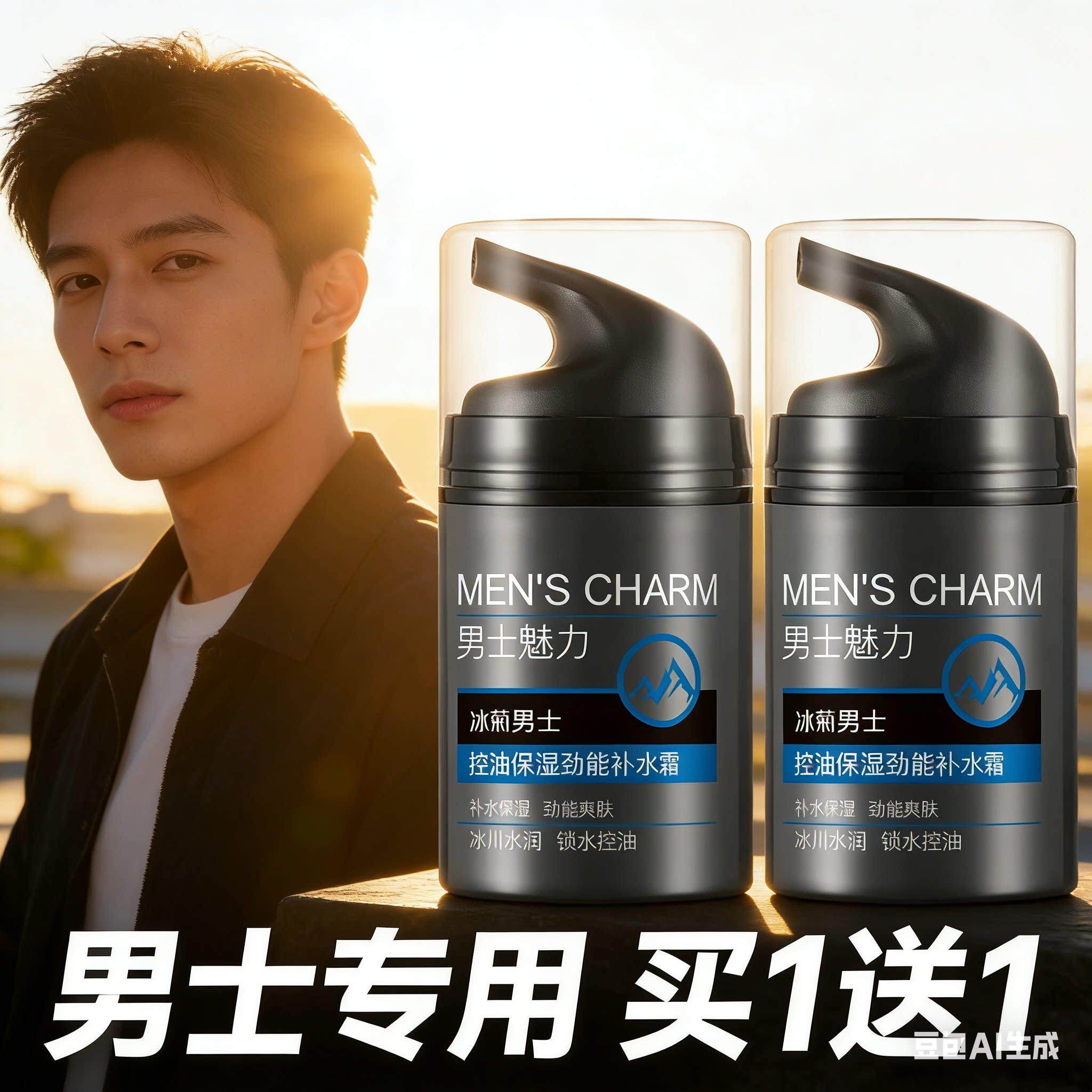 面霜男士专用补水保湿干燥起皮脸部润肤霜擦脸春夏护肤品控油男生
