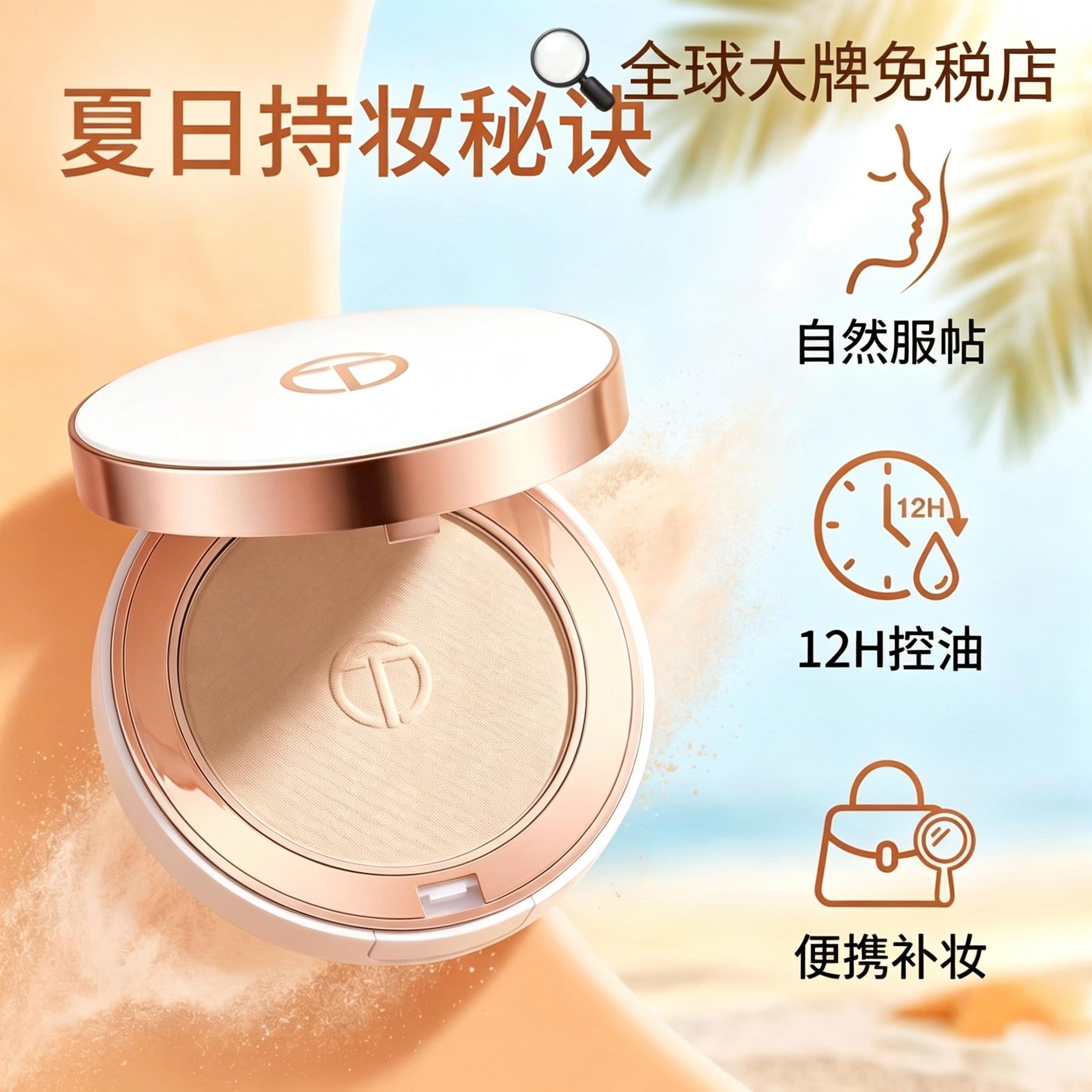 情人节礼物送粉饼定妆遮瑕持久控油不脱妆防水防汗不卡粉正品
