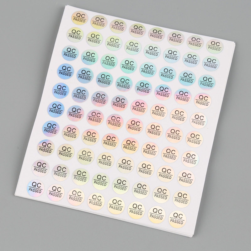 镭射QC PASS标签质检不干胶 QCPASSED标贴 pass贴纸检验合格
