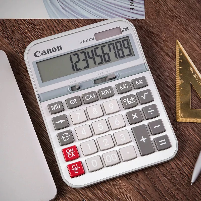 佳能WS-2212G计算器12位数商务办公用大号计算机财务会计推荐