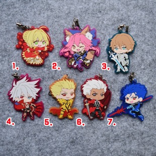 日单正版散货 Fate/EXTELLA 橡胶挂件 迦尔纳 尼禄 闪闪