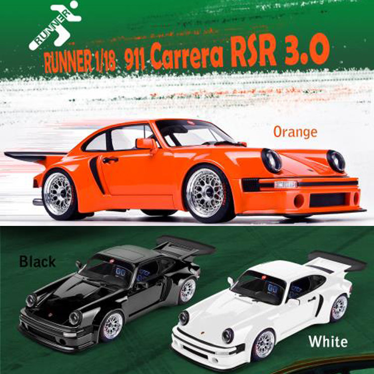 runner 1:18 保时捷911 carrera rsr 3.0 ks-r改装版 树脂车模