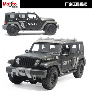 吉普 JEEP 合金汽车模型 警车版 Maisto 美驰图