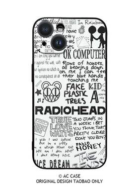 Radiohead电台司令摇滚乐队歌词周边彩绘手机壳苹果17e华为p80荣耀magic小米15红米note14vivopporealmeiqoo