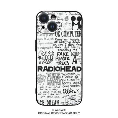Radiohead电台司令摇滚乐队歌词周边彩绘手机壳苹果17e华为p80荣耀magic小米15红米note14vivopporealmeiqoo