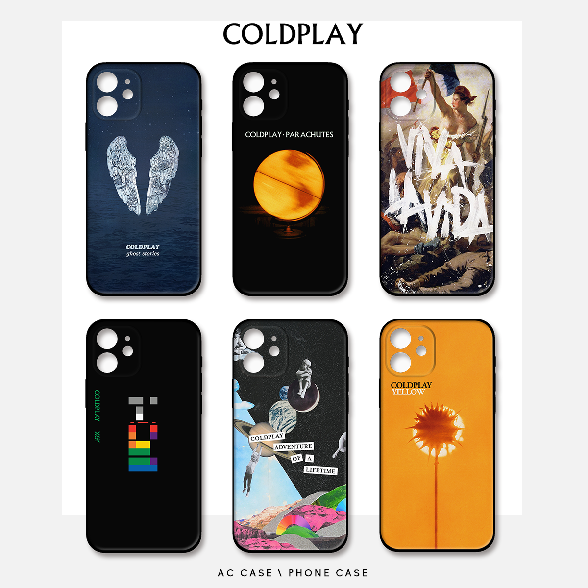 Coldplay酷玩乐队摇滚专辑适用苹果手机壳iPhone123p磨砂硅胶玻璃