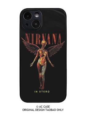 Nirvana涅槃In Utero摇滚乐队音乐专辑手机壳适用苹果17promax华为pura80+荣耀小米14note13三星s23vivo磨砂