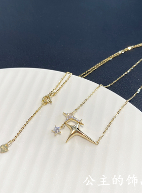 轻奢小众芒星925银项链古丽