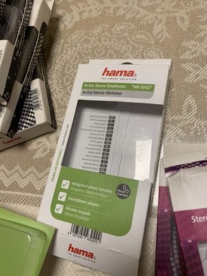 德国品牌Hama复古带麦hifi有线耳机低音入耳式线柔软音醇厚3.5头