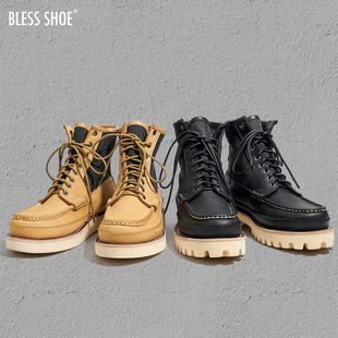 靴马丁靴工装 BLESS Boots固特异工艺加厚牛皮猎装 Hunting 靴 SHOE